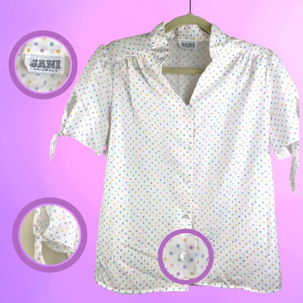 Easter Polka Dots 🐣 Jani Originals Button Up L/XL